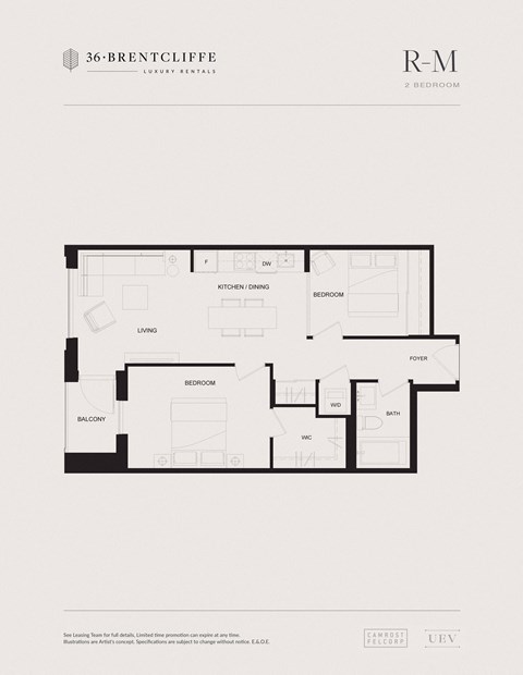 a 1 bedroom apartment floor plan of sentinel residences